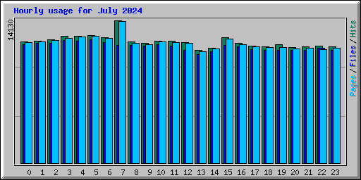 Hourly usage for July 2024