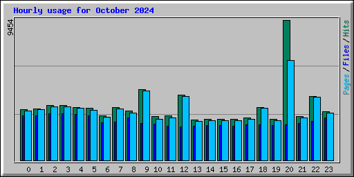 Hourly usage for October 2024