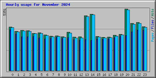 Hourly usage for November 2024