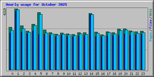 Hourly usage for October 2025